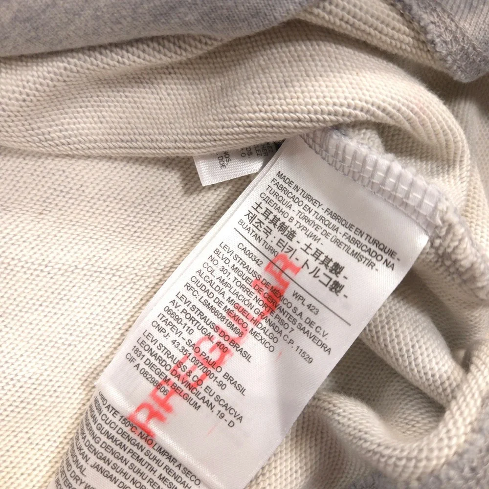 Levis Sweatshirt Mens L‎ Gray Heather Graphic Standard Crewneck Relaxed Fit NEW
